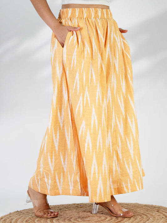 Amber Ikat Flared Palazzo