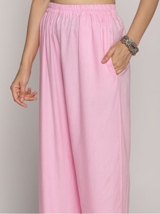 BabyPink PrintedPalazzoPants - BabyBlues