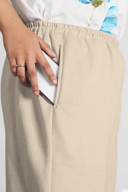 Beige Fleece Palazzo