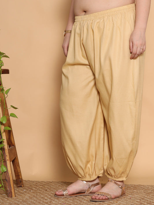 Beige Rayon Balloon Salwar