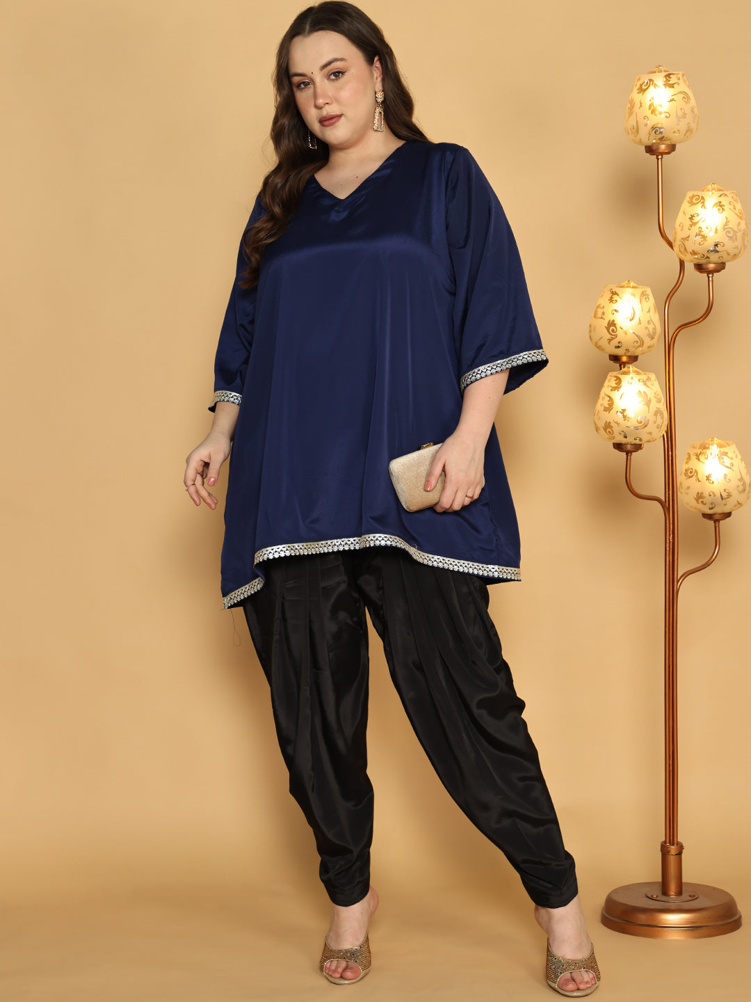 Black Crepe Silk Salwar