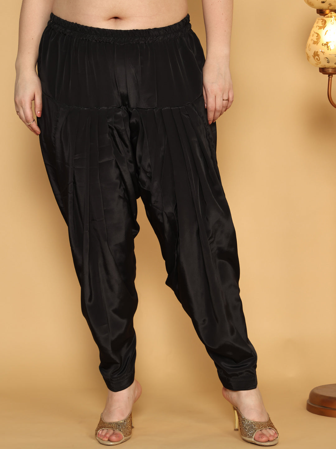 Black Crepe Silk Salwar