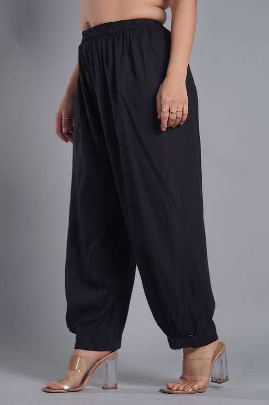 Black Rayon AfghaniSalwar