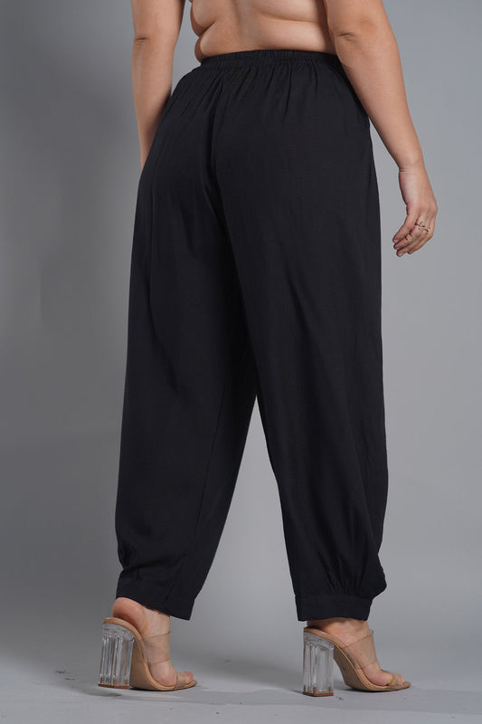 Black Rayon AfghaniSalwar