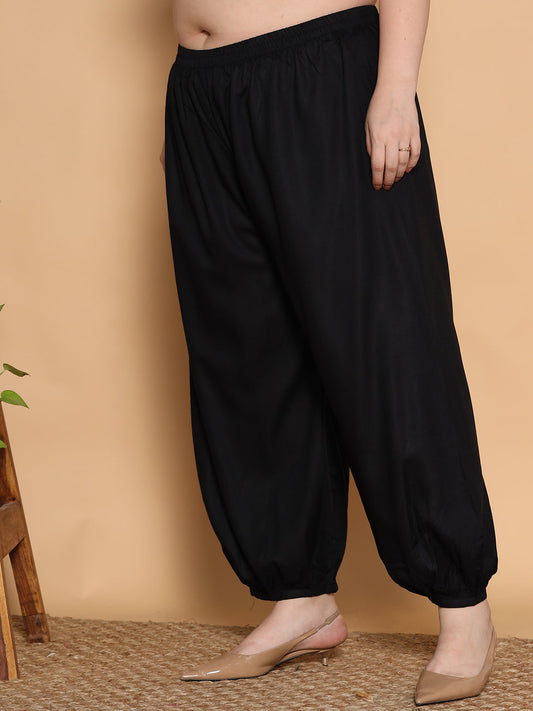 Black Rayon Balloon Salwar