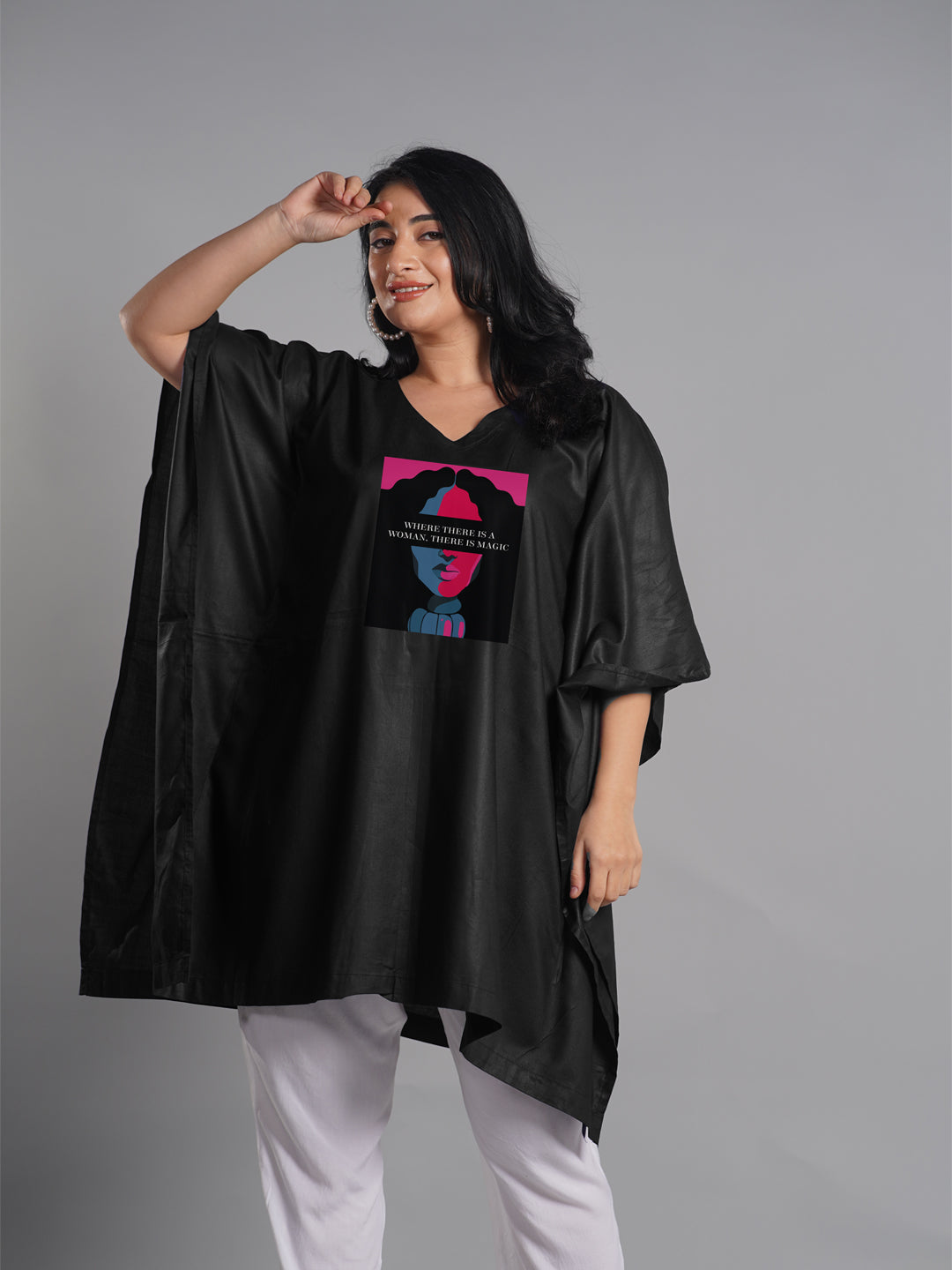 Black Rayon Kaftan - Magical Baby
