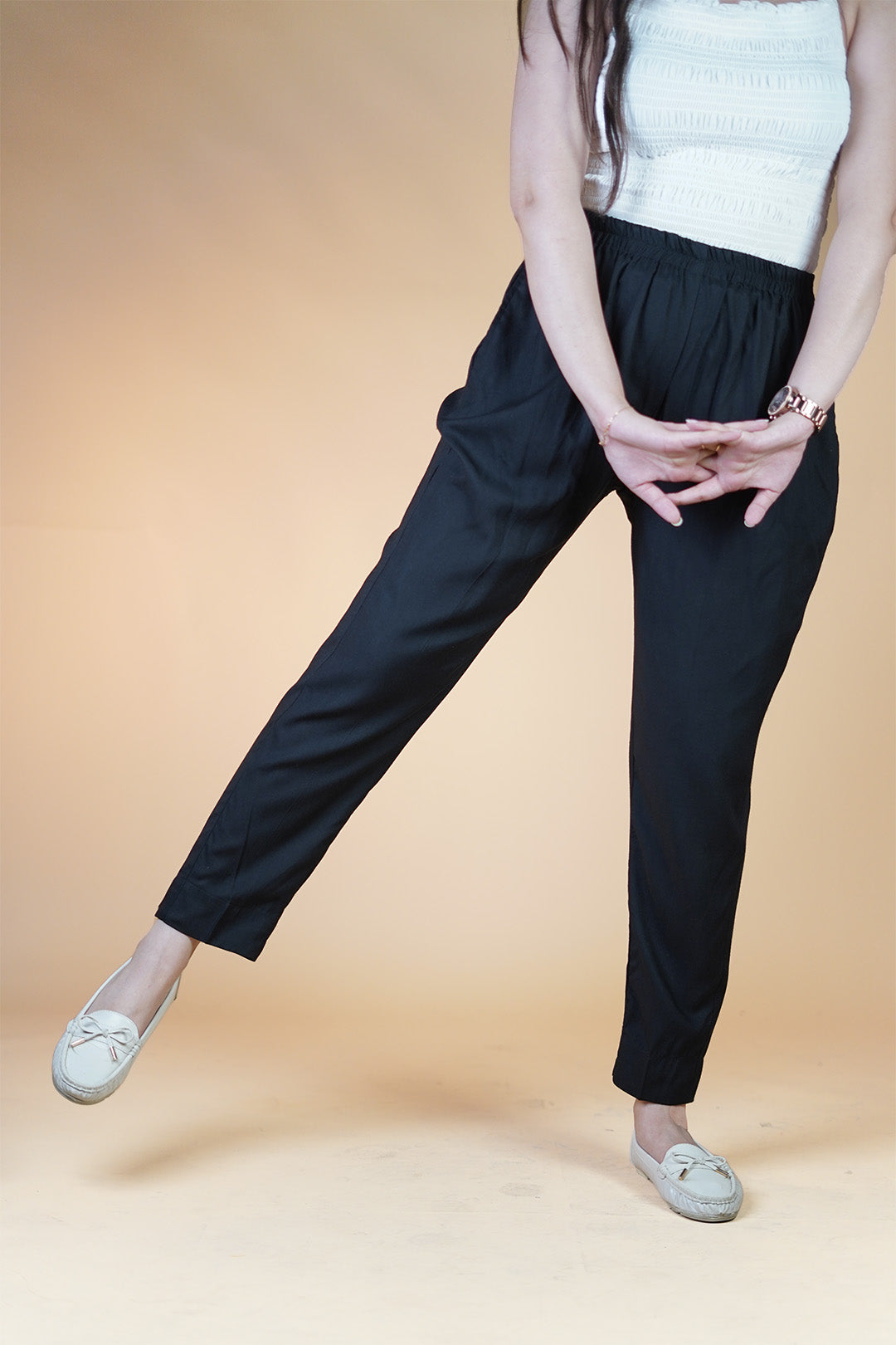Black Rayon Pants