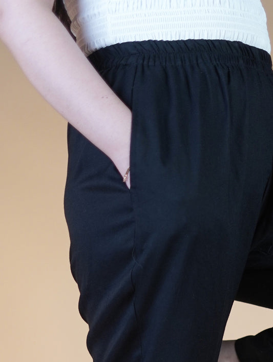 Black Rayon Pants