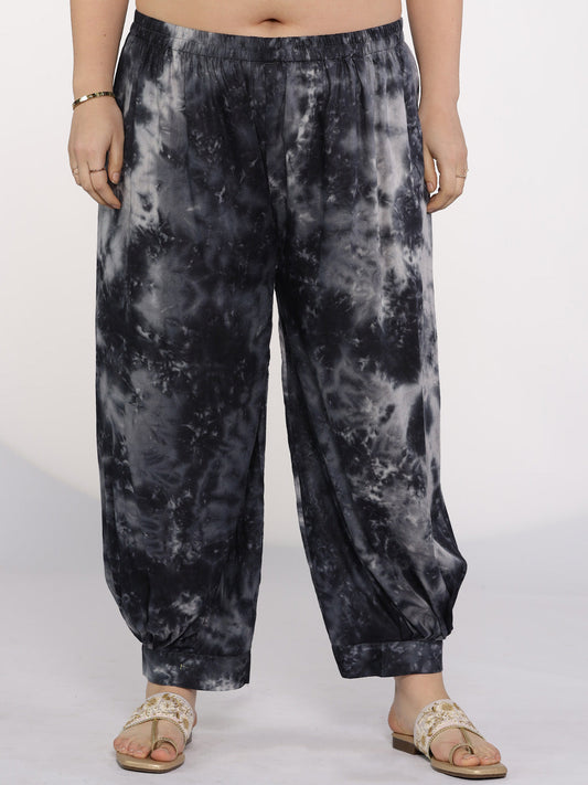 Black TieDye AfghaniSalwar