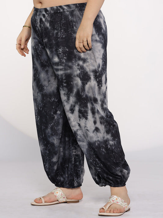 Black TieDye Balloon Salwar