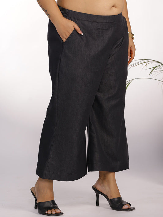 Black denim Culottes