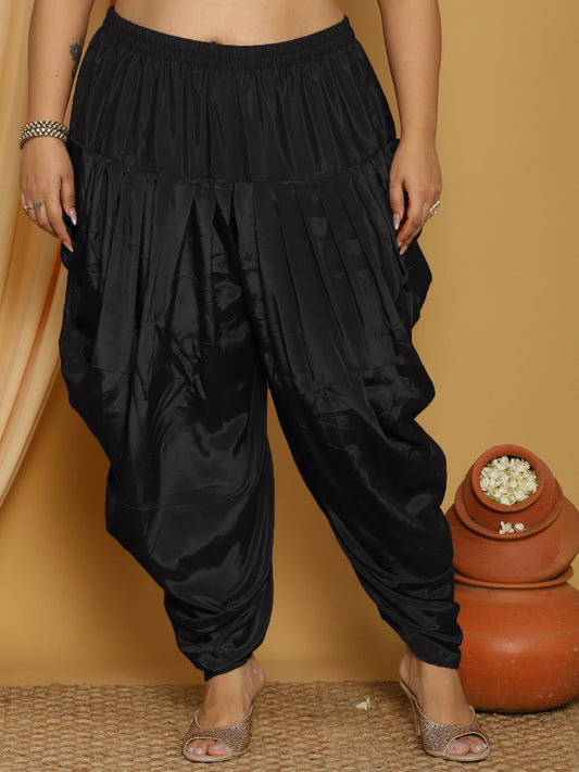 Black Crepe Silk Dhoti