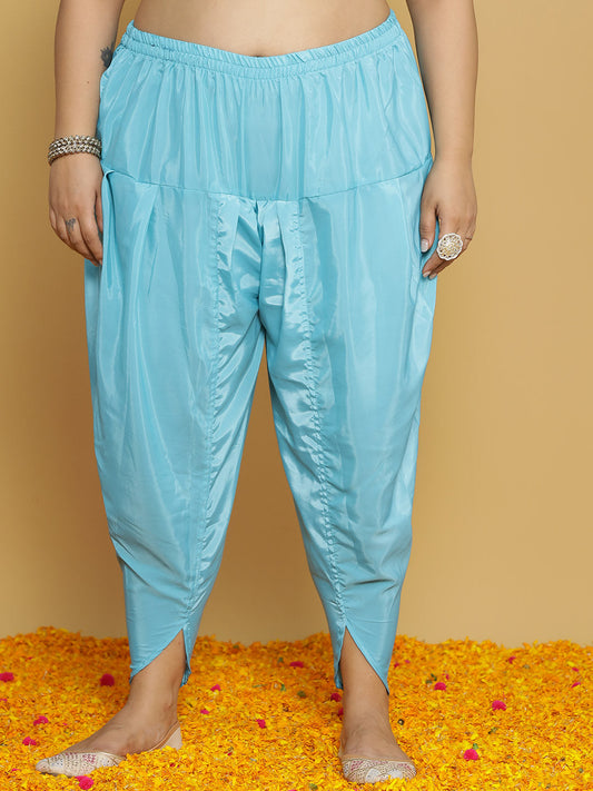 Blue Crepe Silk Tulip Salwar