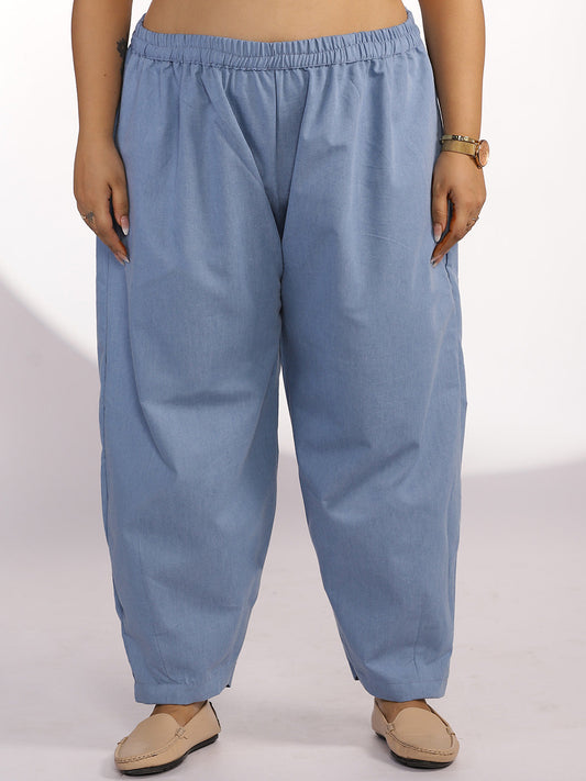 Blue Denim Mom-Fit Pants