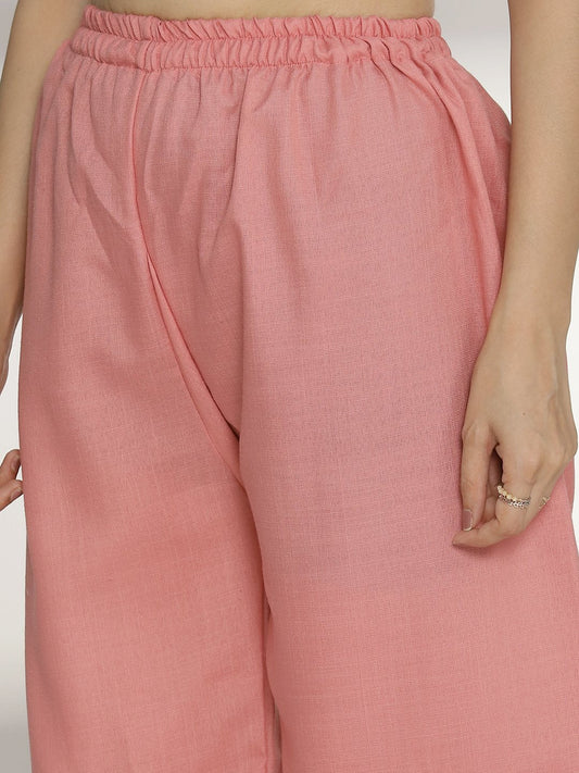 Blush CottonSlub AfghaniSalwar