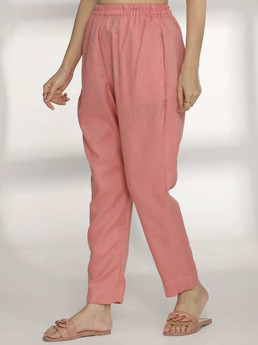 Blush CottonSlub Pants