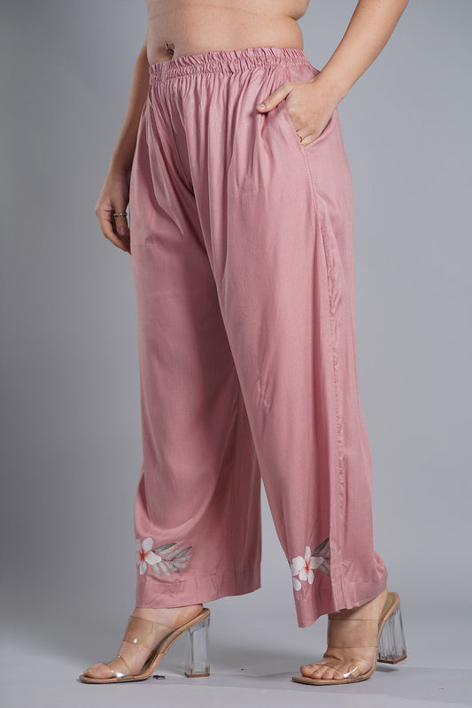 Blush PrintedPalazzoPants - BlushingBeauty