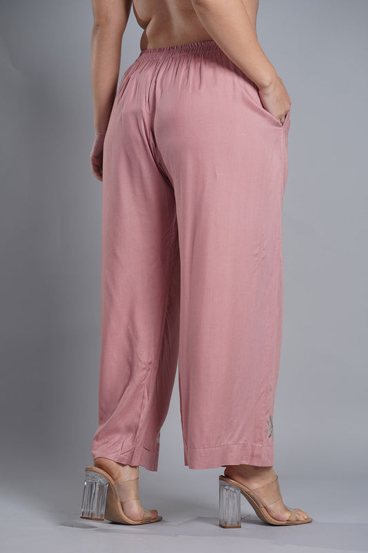 Blush PrintedPalazzoPants - BlushingBeauty