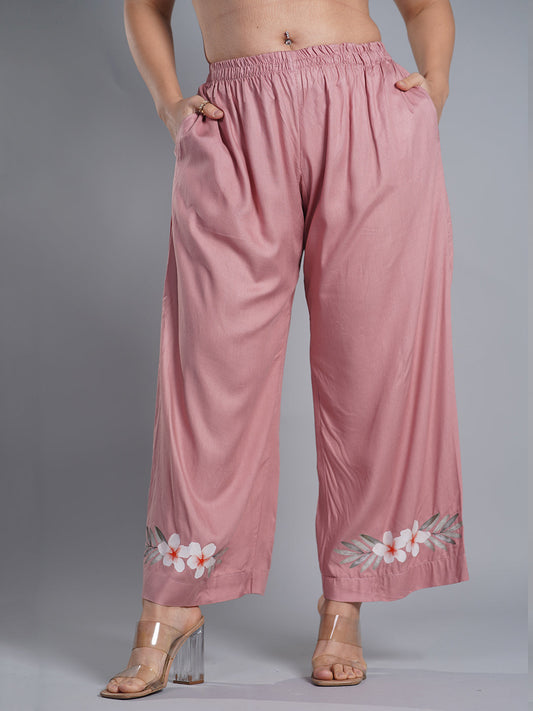 Blush PrintedPalazzoPants - BlushingBeauty