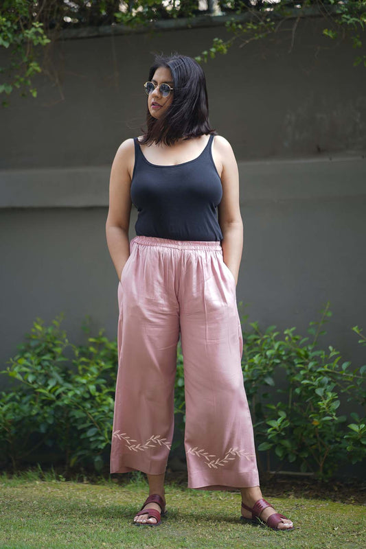 Blush Rayon PrintedPalazzoPants - BlushSerenity