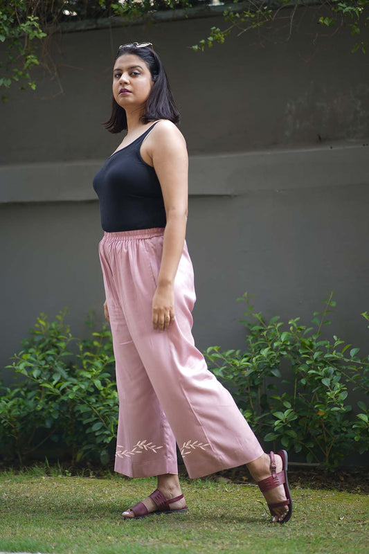 Blush Rayon PrintedPalazzoPants - BlushSerenity