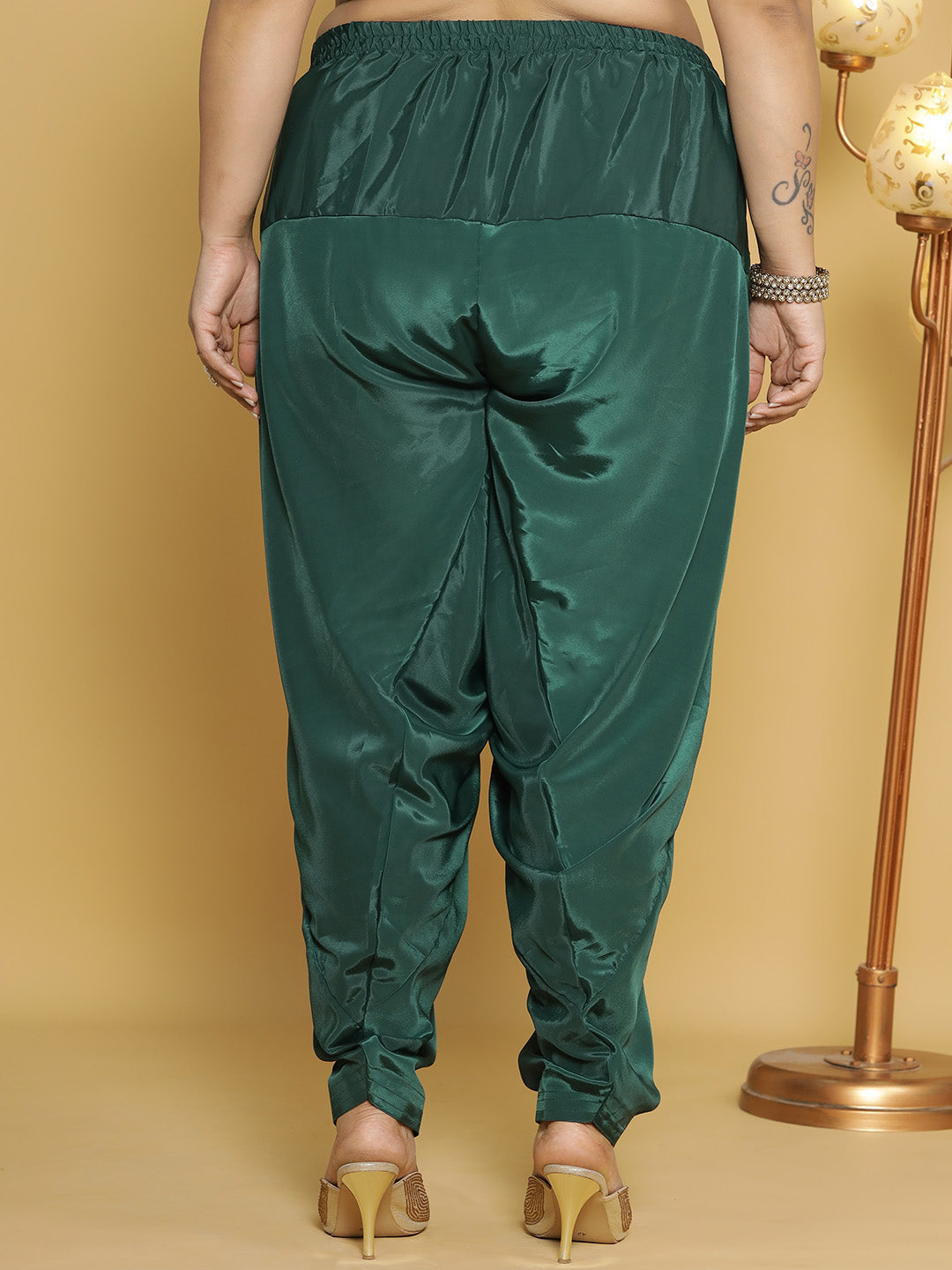 BottleGreen Crepe Silk Salwar