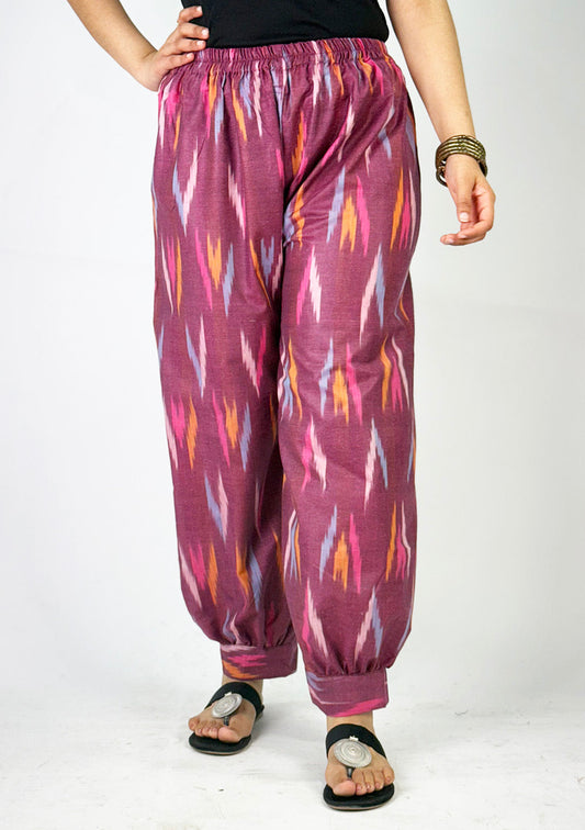 Burgundy Ikat AfghaniSalwar