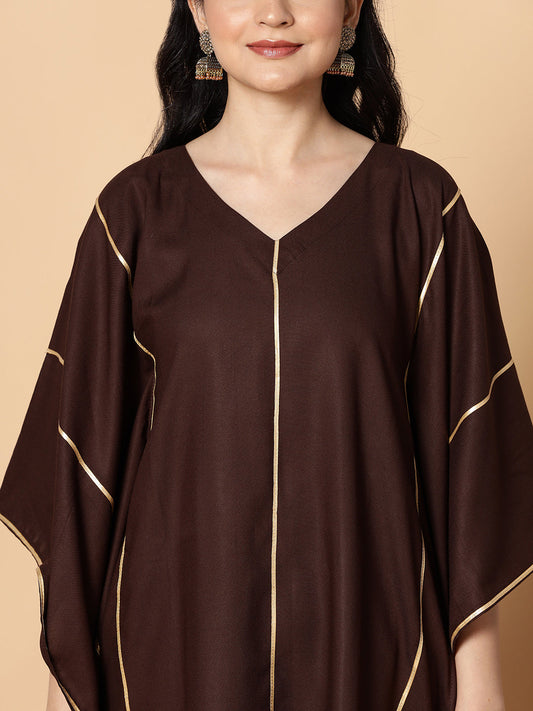 Coffee Festive Kaftan Kurta - Celebrations