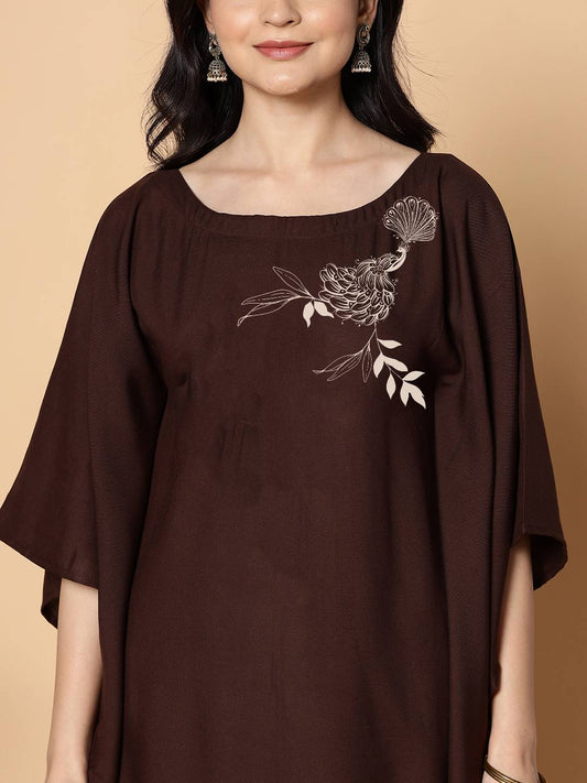 Coffee Kaftan Kurta - Mayuri