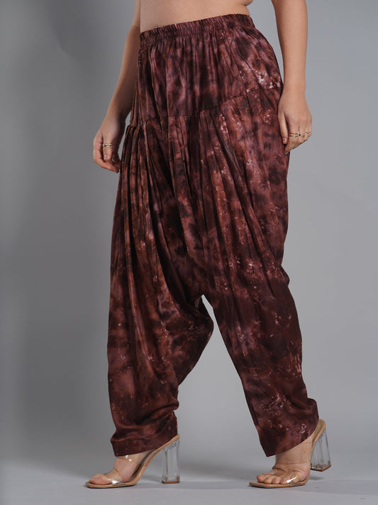 Coffee Rayon TieDyeSalwar