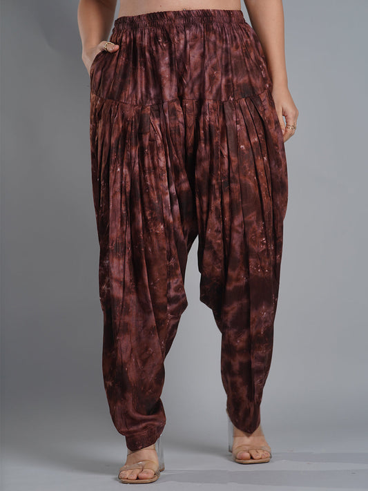 Coffee Rayon TieDyeSalwar