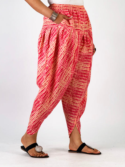 Coral Cotton Shibori Tulip Salwar