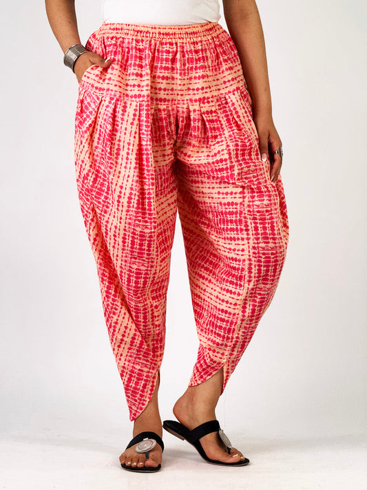 Coral Cotton Shibori Tulip Salwar