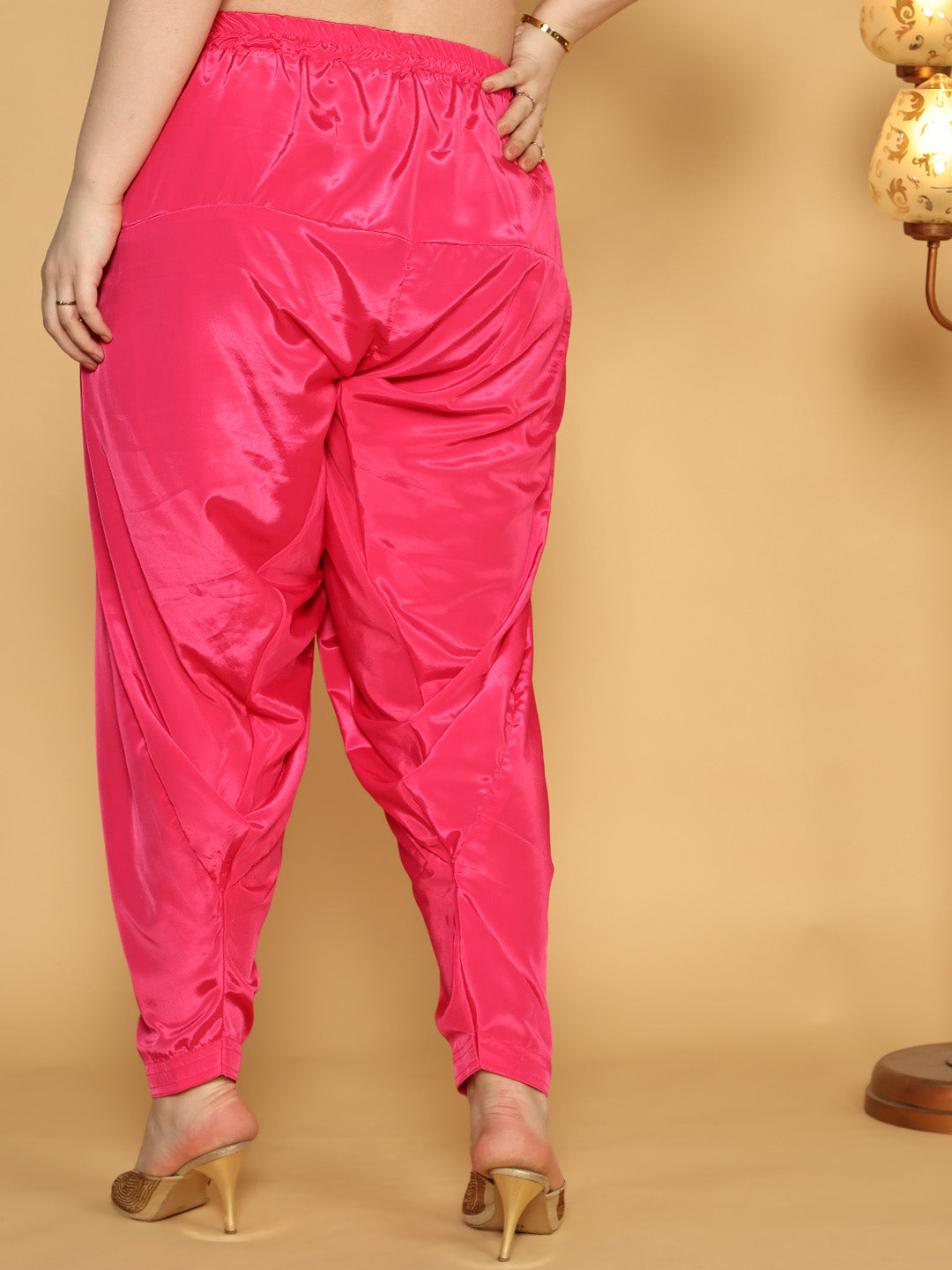 Fuschia Crepe Silk Salwar