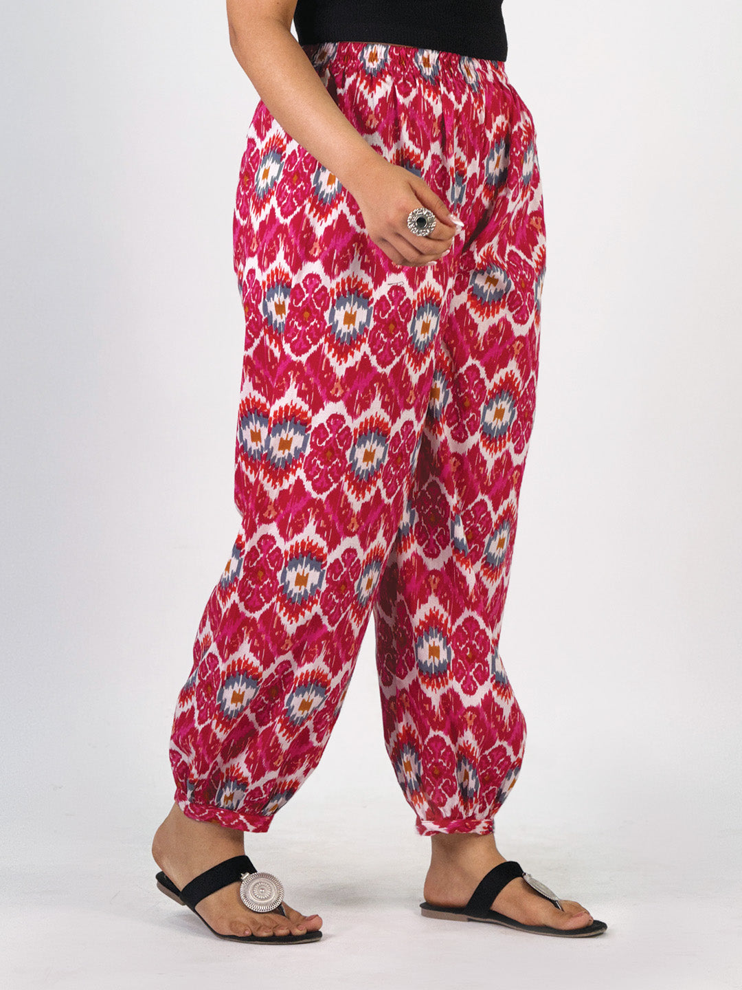 Magenta Ikat Balloon Salwar