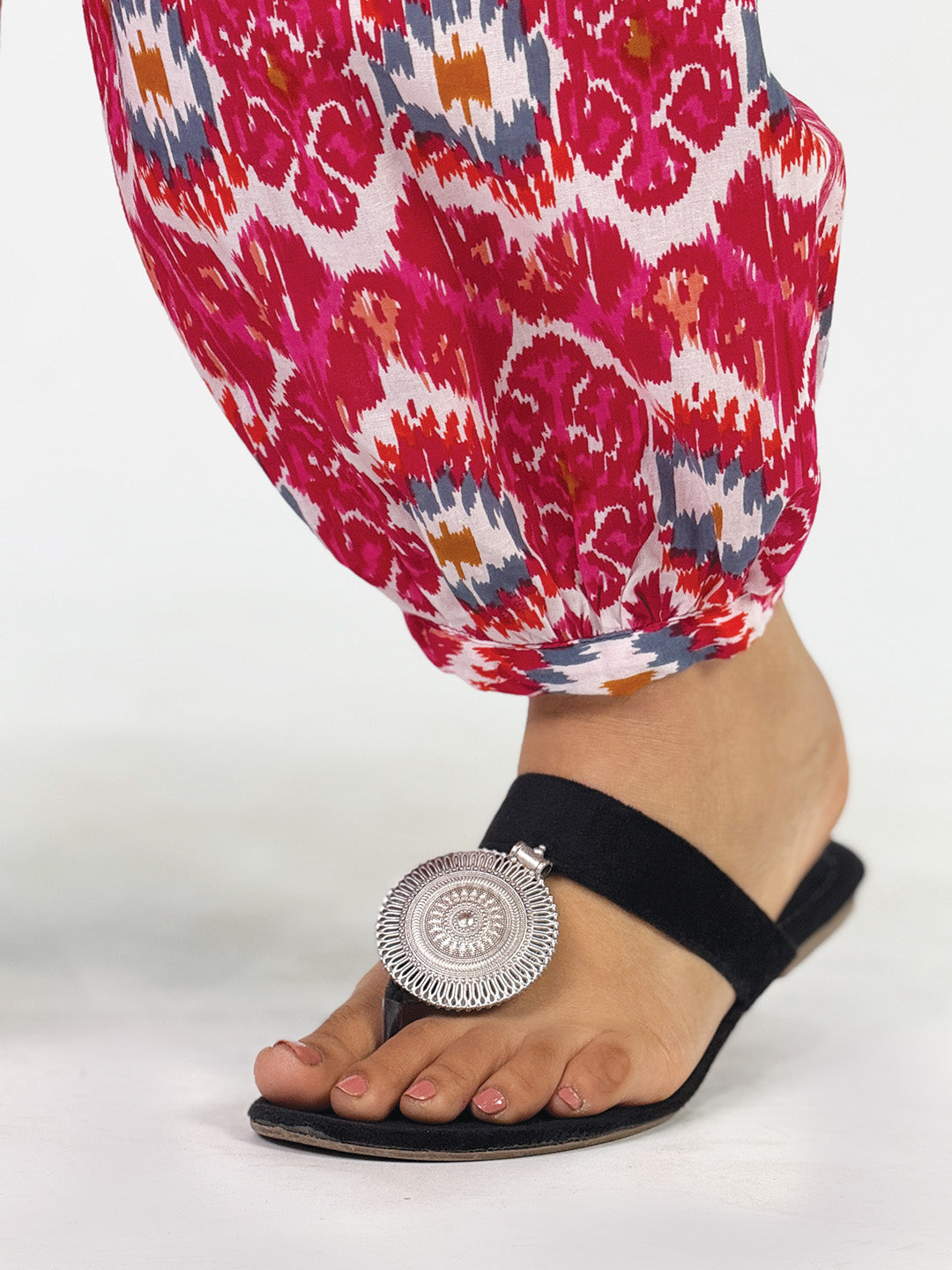 Magenta Ikat Balloon Salwar