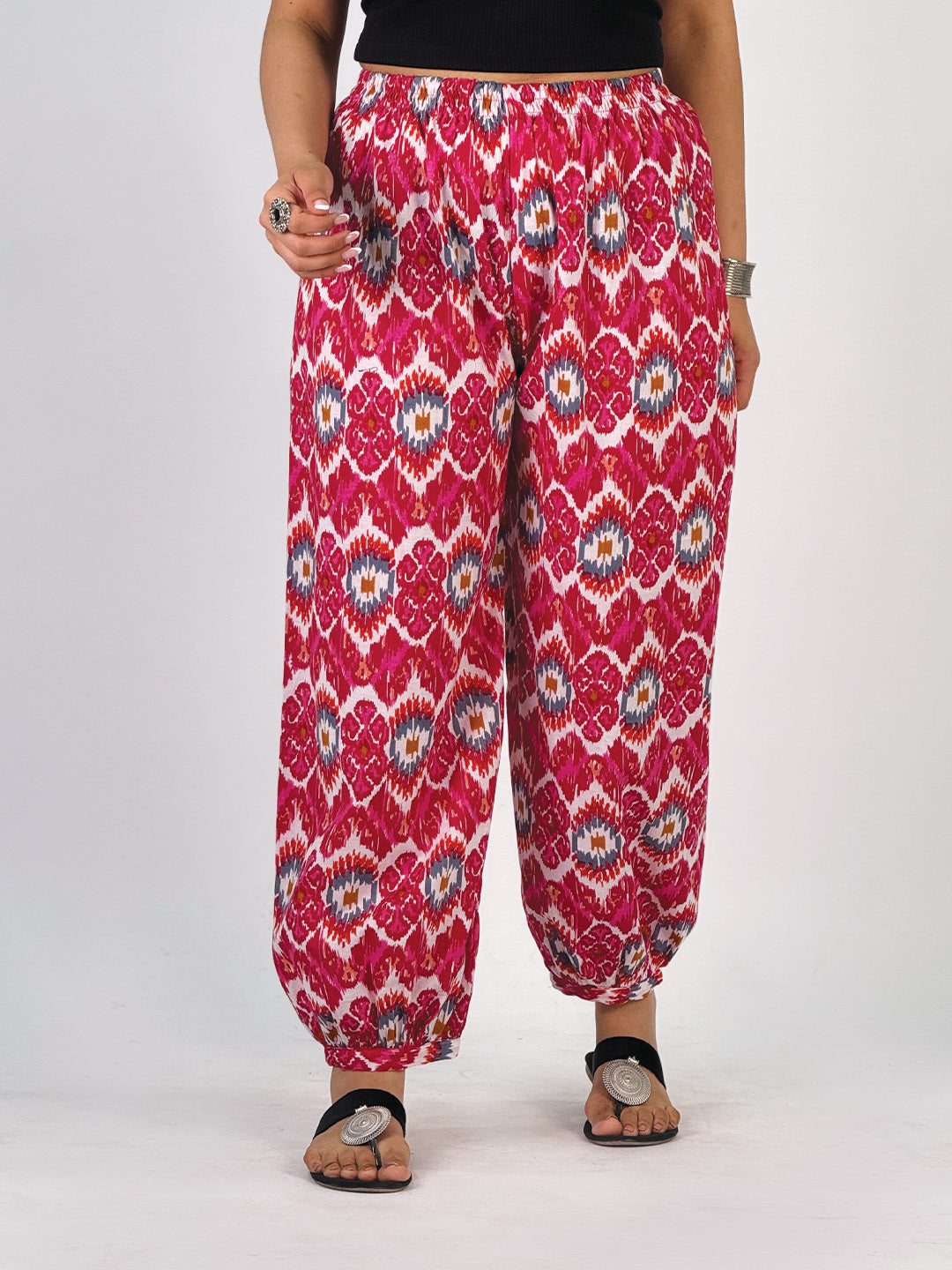 Magenta Ikat Balloon Salwar
