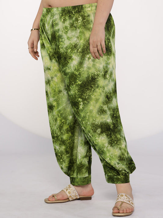 Green TieDye AfghaniSalwar
