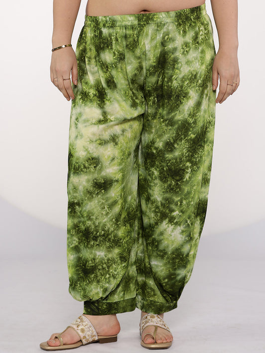 Green TieDye AfghaniSalwar