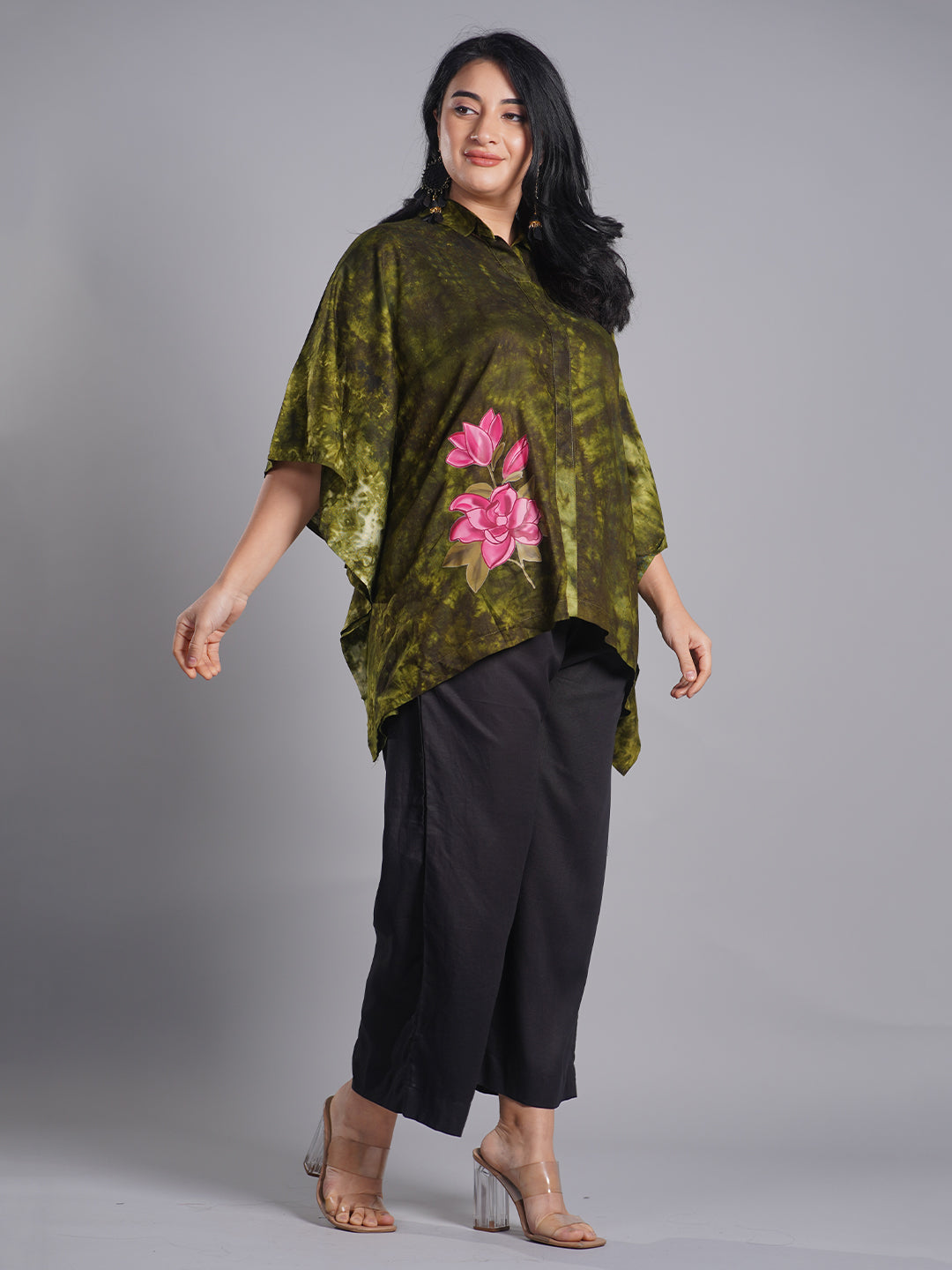 Green TieDyeKaftanTop - Jadediah