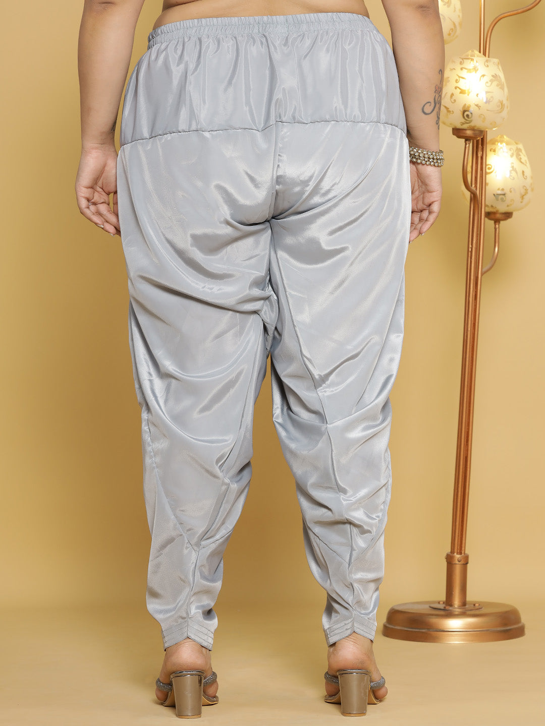 Grey Crepe Silk Salwar