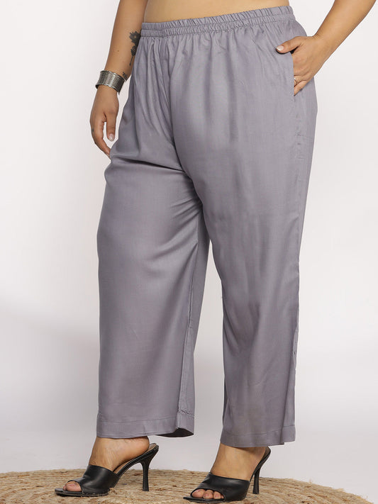 Grey Palazzo Pants
