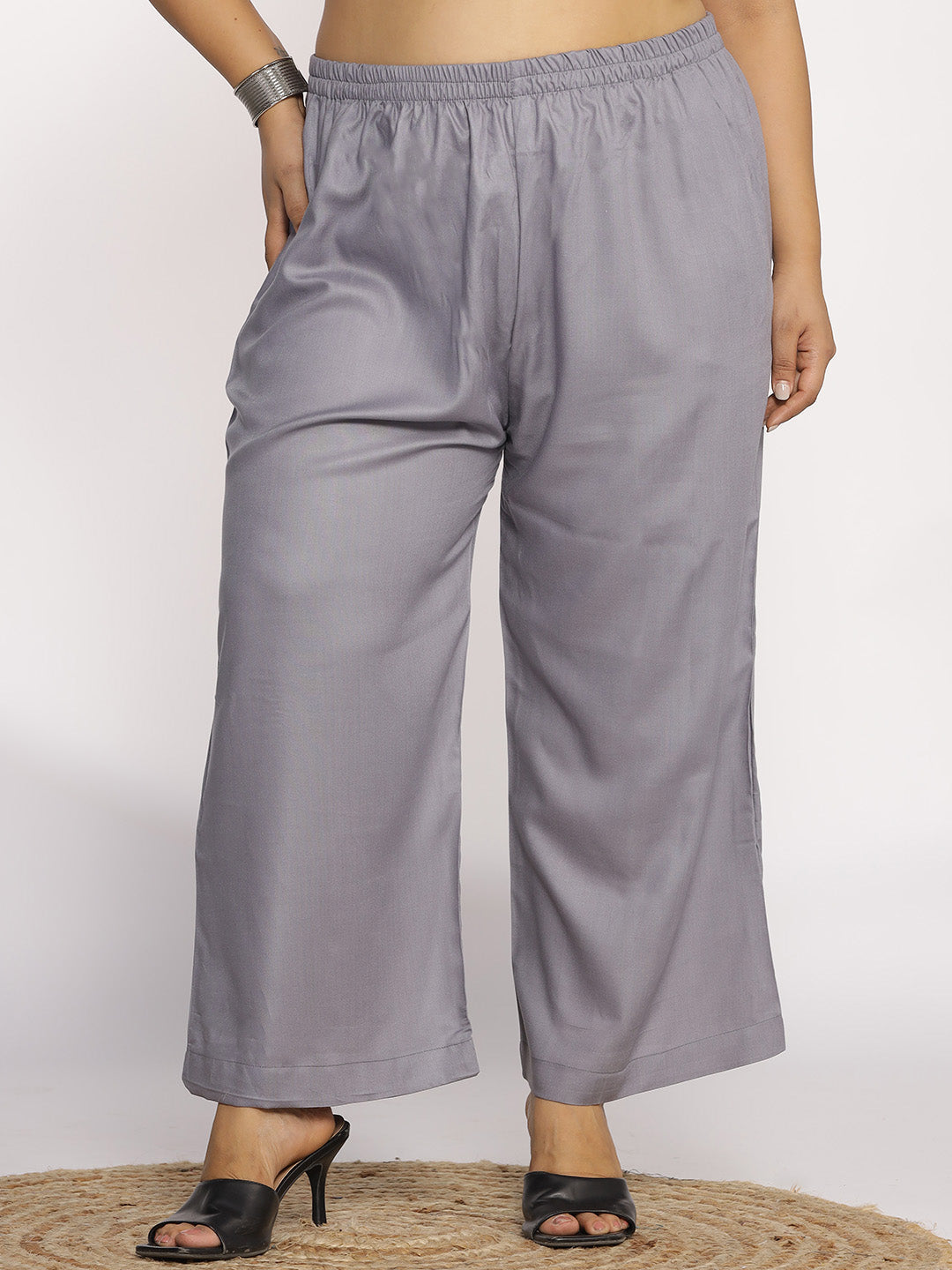 Grey Palazzo Pants
