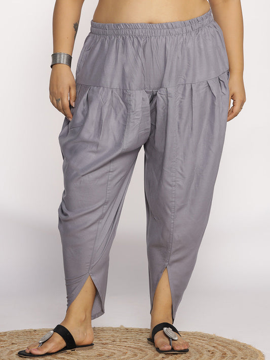 Grey Rayon Tulip Salwar