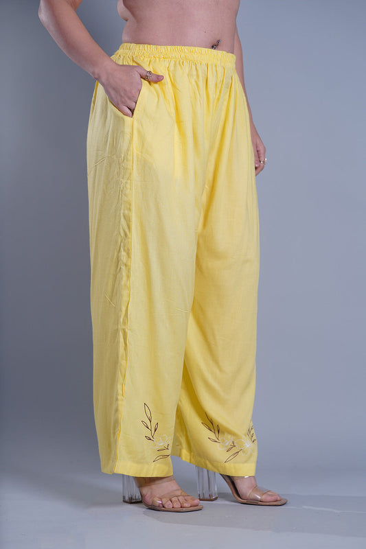 Lemon PrintedPalazzoPants - LemonBlossom