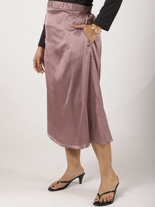 Lilac Satin Skirt