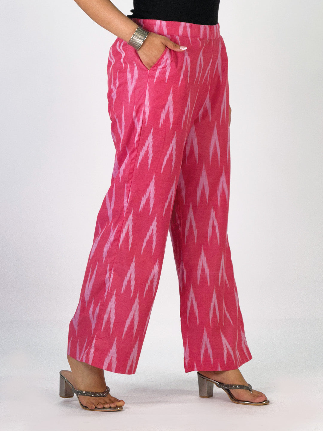 Magenta Ikat Palazzo Pants
