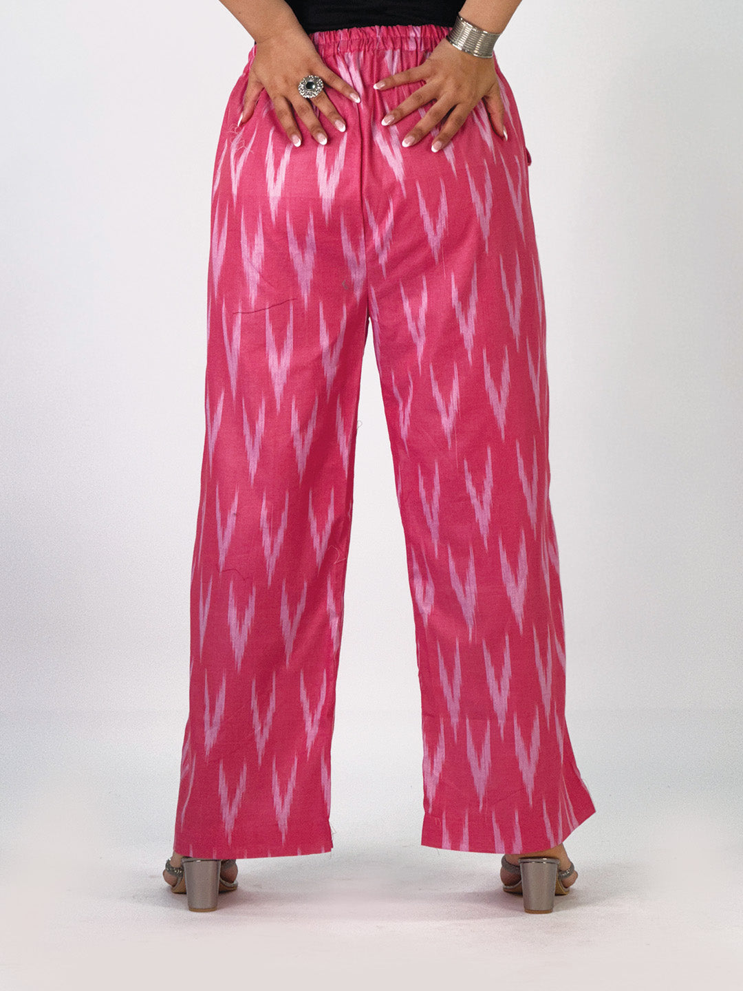 Magenta Ikat Palazzo Pants