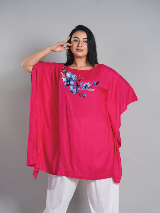 Magenta Kaftan Kurta - Purple