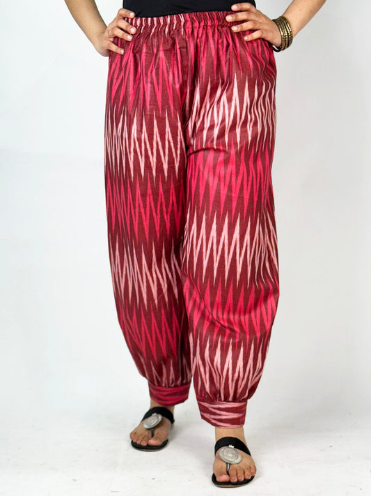 Maroon Ikat AfghaniSalwar